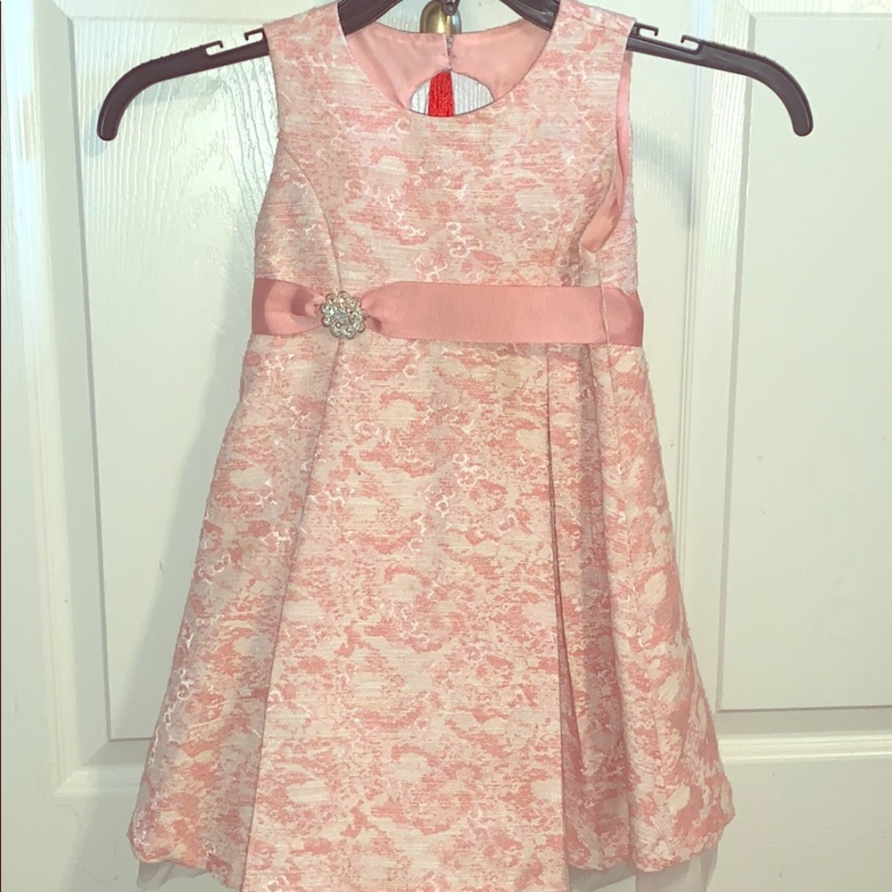 Pink and white dress